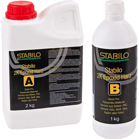 Stabilo 2K Epoxid Harz Resin Pro transparent 3,0kg Kunstharz Harz mit Härter (1/4)