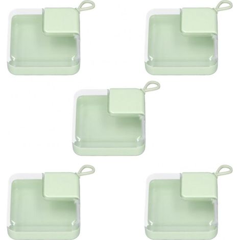Coffret de rangement en plastique transparent pour maquillage et ongles - 5 petits contenants portables (1/4)