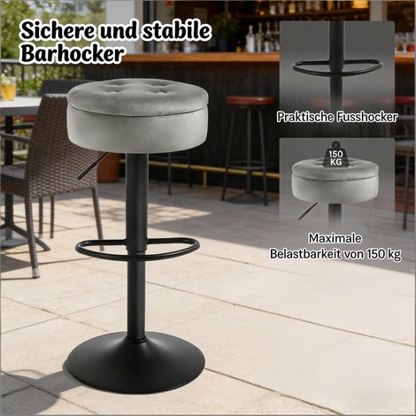Chaise élégante pour petit-déjeuner,salle à manger et salon,chaise de bar avec espace de rangement. Vendu à l’unité. (1/5)