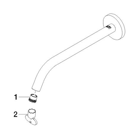 Dornbracht 90282232401-00 Bec de rinçage Pièces de rechange