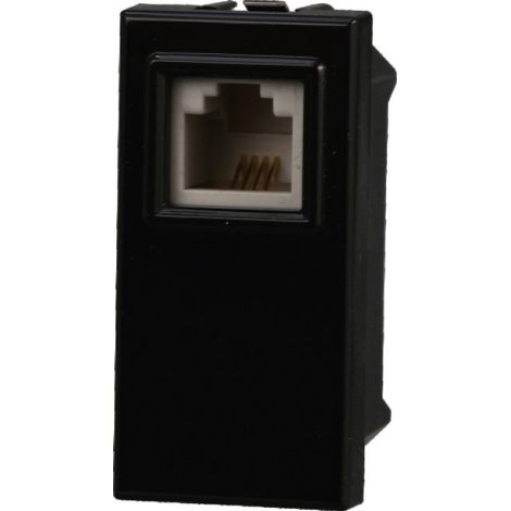 ETTROIT AN2354 Connecteur téléphonique Prise RJ11 Couleur Noir Compatible avec Bticino Axolute