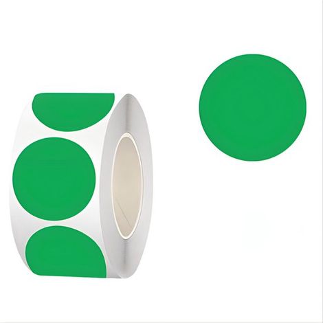 Pegatinas, 2 rollos (500 pegatinas por rollo), Pegatinas redondas, 2,2 cm de diámetro, Etiquetas redondas, Pegatinas de sellado, 6 x 2,5 cm (1/5)