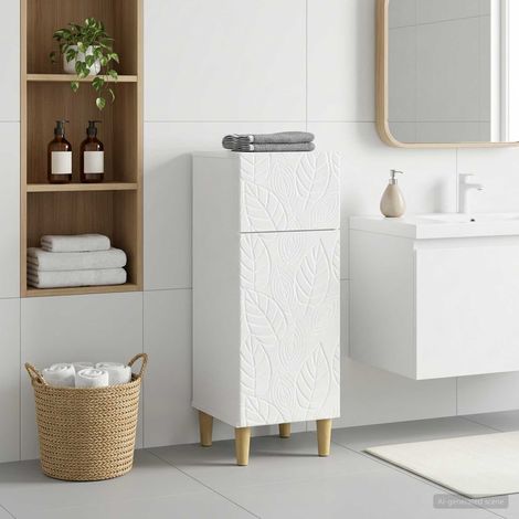 vidaXL Armario de Almacenamiento para Baño DELFT Blanco Brillante (1/5)