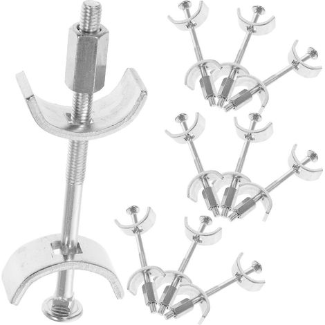 10 boulons de fixation pour plan de travail, adaptés à l'installation dans la cuisine et à la fixation de meubles, argentés, polyvalents. (1/5)