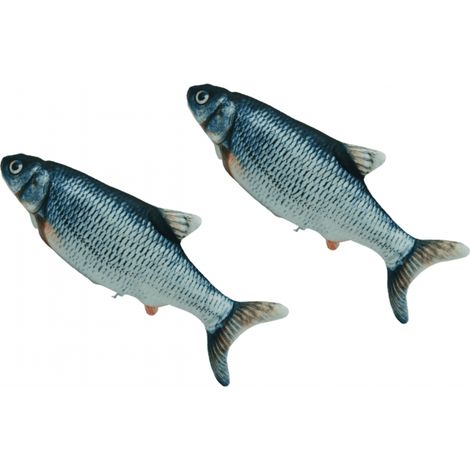 MAGIC FISH - Katzenspiel - Erwachsene - Grau - wiederaufladbar USB-Kabel - Lernspiele - 2er-Set