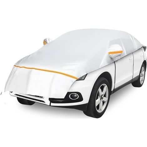Housse Voiture Exterieur Universel Tissu Oxford 210D Demi Housse de Voiture Imperméable Bache Protection Voiture pour Auto SUV Voiture Anti Givre, Neige(SUVs Up to 2.35 5.35M) (1/5)