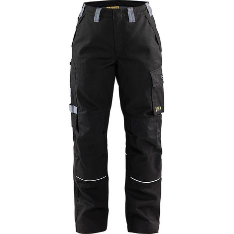Pantalon retardant flamme femme 7173 - Noir/Gris L - FR(44) - SE(C42) - Courtes