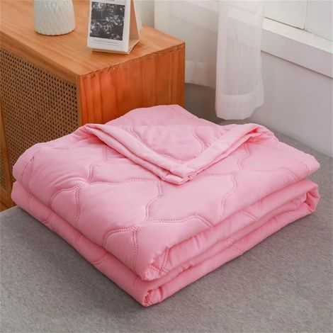 Bardusch-Couette été 200x230 cm rose, coton imprimé, fine lavable, 1-2 personnes, sans housse (1/5)