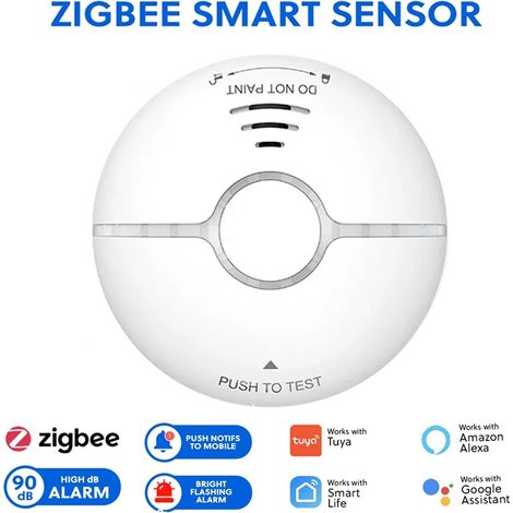 Tuya Rilevatore di Fumo Smart ZigBee con Sirena Integrata (1/5)