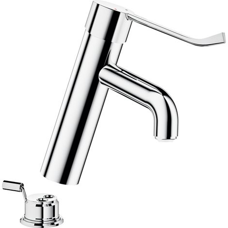 Delabie EHM p. WC BIOCLIP H.95 L120, levier hygiène, sans robinets d'arrêt préalables (1/2)