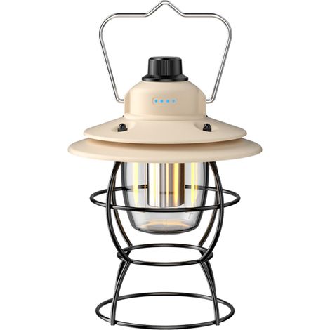 Outdoor-Campinglaterne mit USB-Notstromversorgung, Batterieanzeige, wasserdicht, 3 Beleuchtungsmodi, ideal für Camping, Wandern und Angeln. (1/5)