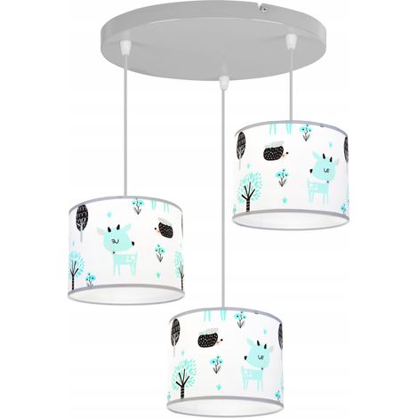 LÁMPARA DE TECHO COLGANTE INFANTIL LOFT, PANTALLA LED