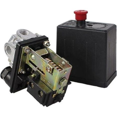 Air Compressor Pressure Switch Control Valve 240v 175psi Heavy Duty-black