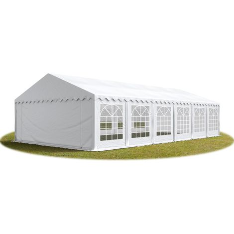 Party-Zelt Festzelt 5x12 m schwerentflammbar Garten-Pavillon -Zelt PVC Plane 750 N in weiß Wasserdicht