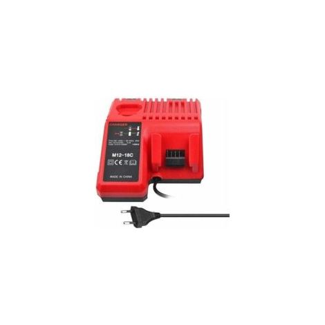 Cargador de baterías de iones de litio M12-18C para baterías Milwaukee de 12 V, 14,4 V y 18 V - Compatible con C1418C y más.