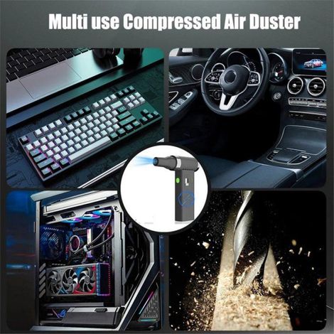 Ventilateur Sans Balais - 110000 Tr/Min - Pour Nettoyage Clavier Voiture Climatiseur - 250 G - 50 W - 2 H Autonomie (1/5)