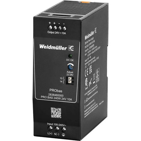 Weidmüller 2838460000 Alimentatore per guida DIN Contenuto 1 pz.