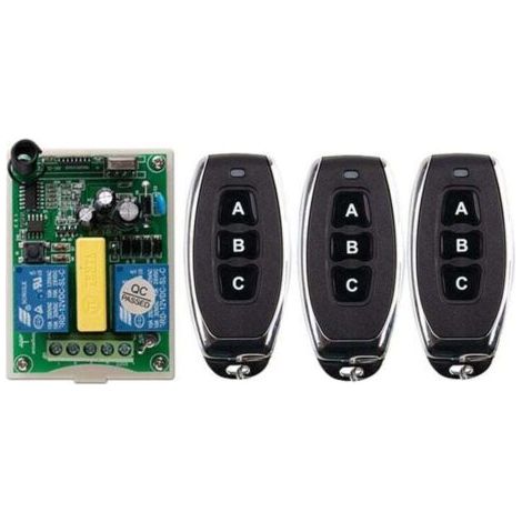 Télécommande sans fil interrupteur 220V moteur volet roulant porte télécommande interrupteur/télécommande bidirectionnelle panneau de commande (1/4)