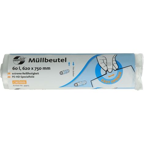 Sacs poubelles UNIVERSAL PLUS® 8 µ capacité 60 L
