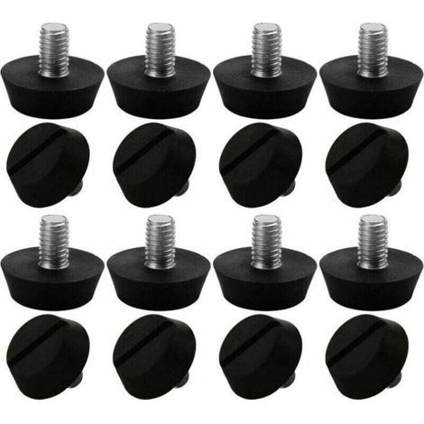Ulisem 16pcs Pieds de Meubles Réglables Nivellement Patin Base Jambe Pied de Table Chaise Ajustables Protection Sol M6 x 10 x 20mm (1/5)