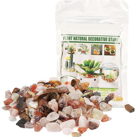 Galets naturels polis 100g, pierres décoratives pour aquarium, plantes en pot, fontaines et jardins, roches minérales lisses, gravier ornemental pour bassin et terrarium. (1/5)