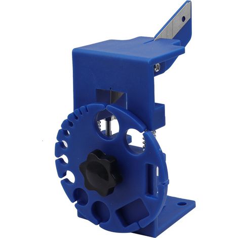 Dénudeur manuel rapide bleu – Réglable – Pour gaine plastique, cuir, caoutchouc – Portable – Gain de temps
