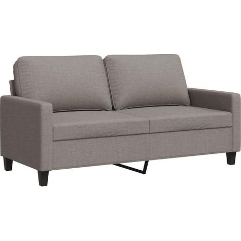 Sofá de 2 plazas de tela gris taupé 140 cm vidaXL