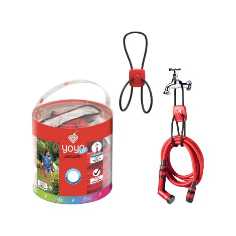 Ensemble de tuyaux "yoyo up" compact et le'ger extensible jusqu'a' 25 me'tres complet avec raccords et pistolet multi-jets pour l'arrosage et le lavage