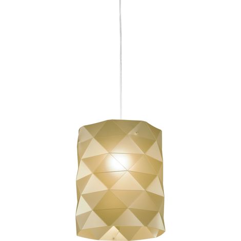 Sospensione Moderna Prisma Polilux ® New Gold E Metallo Cromo 1 Luce E27 D27Cm (1/2)