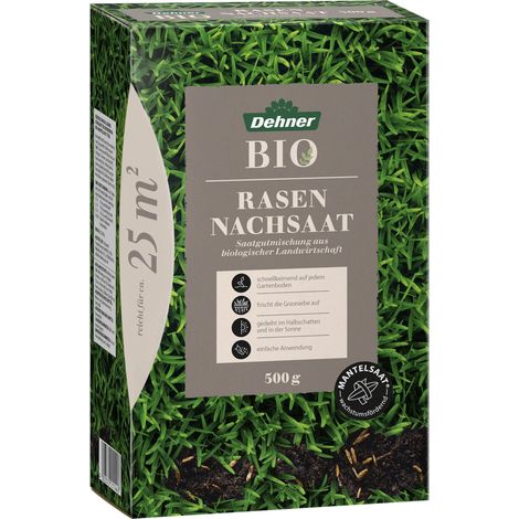 Dehner Semi biologici per prato, miscela di semi di alta qualità, germinazione rapida, 500 g, per circa 25 m², naturale (1/5)