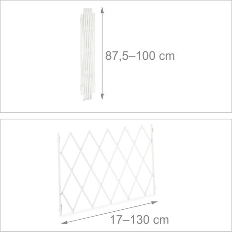 Cancello di sicurezza estensibile regolabile per scale e porte 75 x 84 cm in bambù naturale 130013057