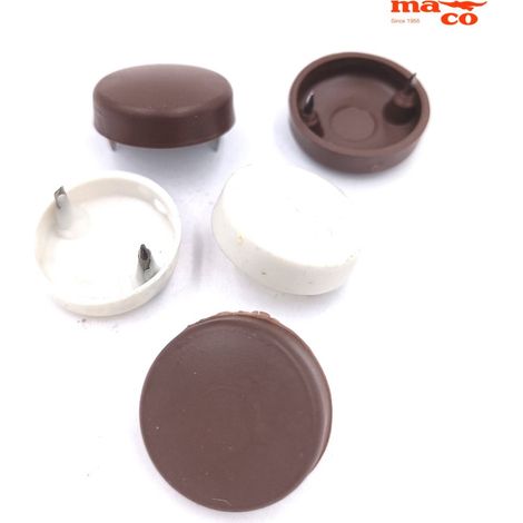 COPRIDADO A 2 PUNTE DIAM. 19 MM IN PLASTICA  COLORE MARRONE