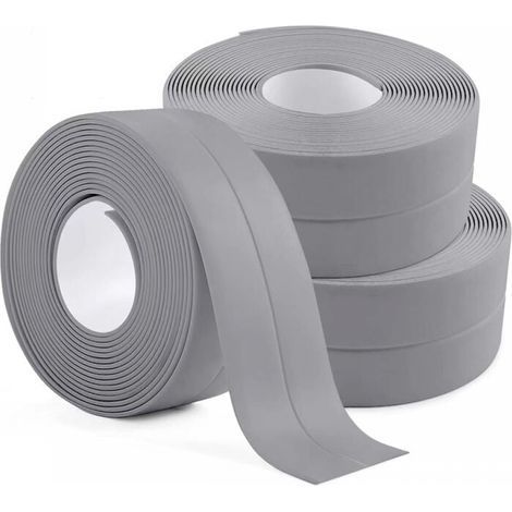 Rollen wasserdichtes Dichtungsband, grau, selbstklebendes PVC-Dichtungsband für Bad, Küche, Badezimmer und Badewanne (1/5)