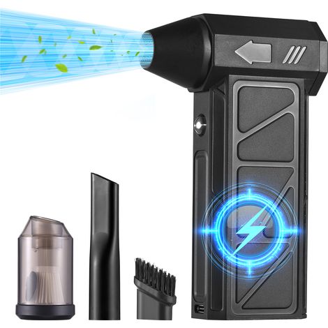 Mini sèche-linge et aspirateur 2 en 1, 169 W, 130 000 tr/min, batterie 4 000 mAh, convient aux voitures, claviers et jardins avec buse (1/5)