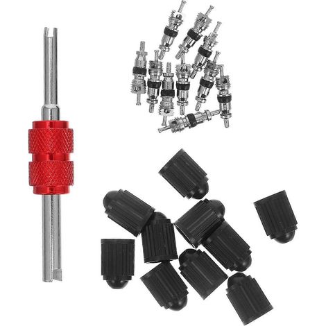 Bouchons de valve à essence automobiles compatibles avec les obus de valve de pneu (1 jeu) (1/5)