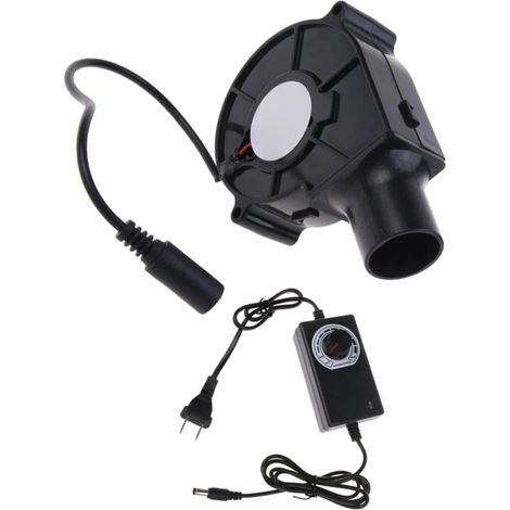 Ventilateur de barbecue 220 V, petit souffleur avec système de collecte d'air et vitesse réglable, outil de cuisson, prise US/EU, ventilateur de barbecue portable pour le camping-AquaForge
