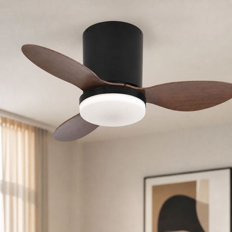 Ventilateur de plafond invisible 25 pouces, moteur cuivre, variateur LED, télécommande et APP, 6 vitesses, réversible, H20cm (1/5)