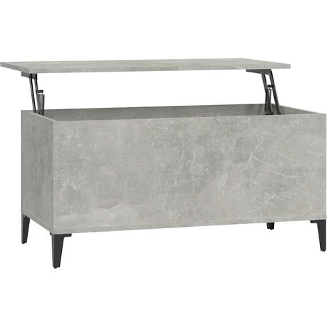 Maison Exclusive - Couchtisch Betongrau 90x44,5x45 cm Holzwerksto
