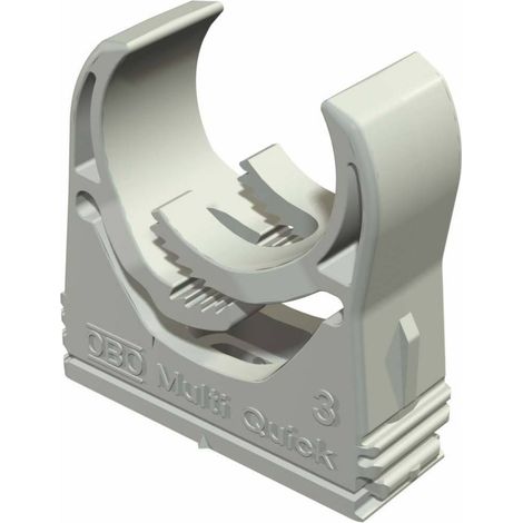 OBO Bettermann Collier Multi-Quick 31-37mm Polyamide gris clair RAL 7035, 2153157 (1/2)