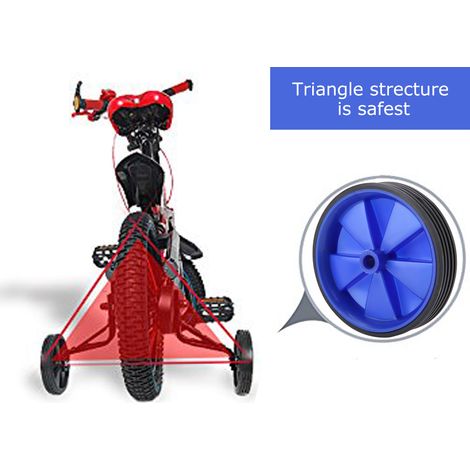 Roues stabilisatrices réglables pour vélo 12-20 pouces - Équilibreur pour enfants - Lot de 2 (Bleu) (1/5)
