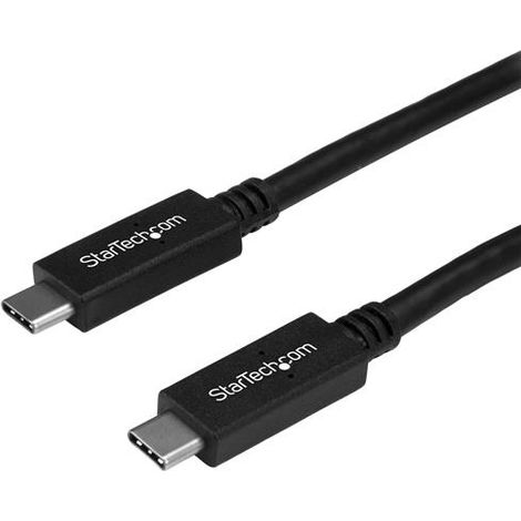 StarTech.com Câble USB C vers USB C de 1,8 m - 5A, 100W PD 3.0 - Certifié Works With Chromebook - Certifié USB-IF - M/M - USB 3.0 5Gbps - Câble de Charge USB C - Câble USB Type-C