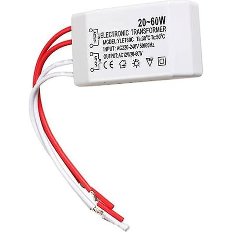 KLVGTIFS PU - Adaptateur de projecteur avec transformateur électronique pour lampe halogène 20-60 W 12 V (1/5)