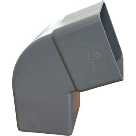Curva quadra 67.30° per pluviali : Colore - Grigio, Diametro - 80