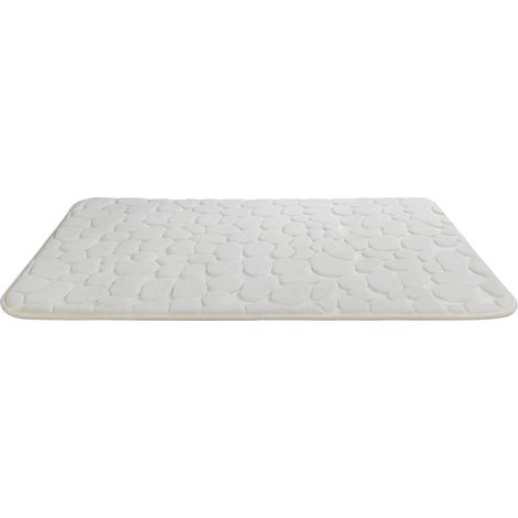 WENKO Badteppich Memory Foam Pebbles Beige, 50 x 80 cm, Beige, Polyester beige, Polyurethan (1/5)