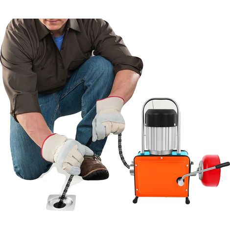Machine de nettoyage de drains, puissance de 1000W, tension de 220V, vitesse de nettoyage de 400 tr/min, diamètre de tuyau de 20-150 mm, niveau de protection IP44 (1/5)