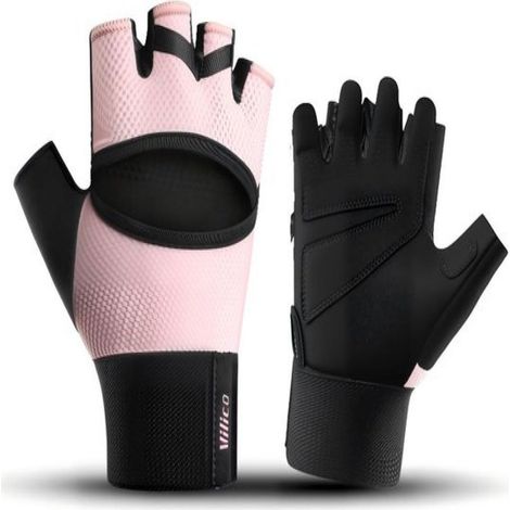 Gants Fitness - Protection Paume Renforcée 5 mm - Bande Poignet Élastique - Antidérapant Microfibre Silica - Respirant Mesh Italien - Taille S (1/5)