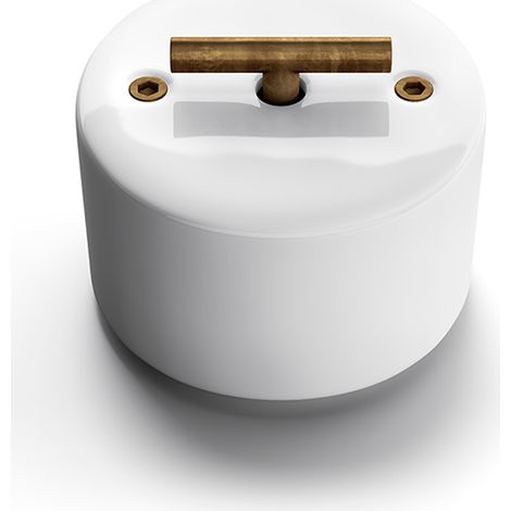 FONTINI Inter. volets-roulants rotatif métal laiton vieilli porcelaine blanche DO (1/3)