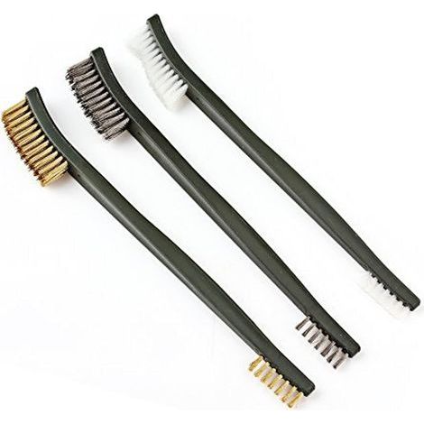 pcs Ensemble de mini Brosse métallique, rouille Peinture pour métaux, Slag de soudure de nettoyage et de rouille, maniable en acier/Nylon/laiton Brosse de nettoyage (1/5)