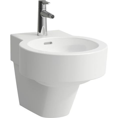 Bidet mural VAL avec trop-plein, version à un trou pour robinet, blanc (1/5)