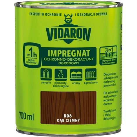 Impregnación de jardín Vidaron ROBLE oscuro R06 0,7 L (1/3)